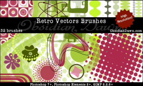 retro vectors photoshop brushes