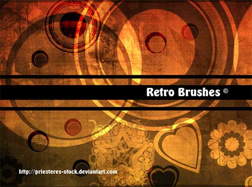 retro circles ornaments photoshop brushes