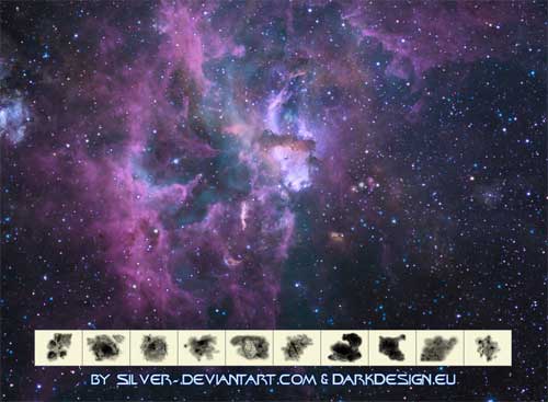 space nebula sky photoshop brushes