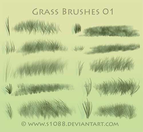 grass photoshop brushes