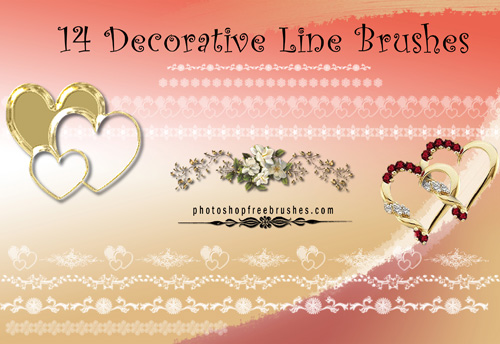 decorative line brushes