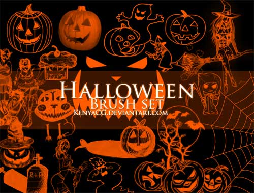 halloween photoshop brushes