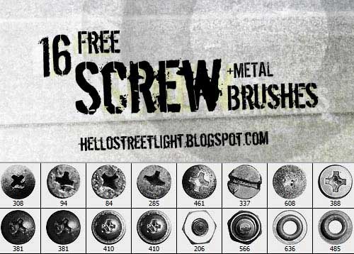 screw photoshop brushes