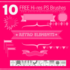 Retro Vector Elements: Free Photoshop Brushes