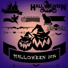 FREEBIES: Halloween Banners and Decorative PS Brushes