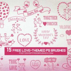 15 Free Love-Themed PS Brushes for Valentine’s Day