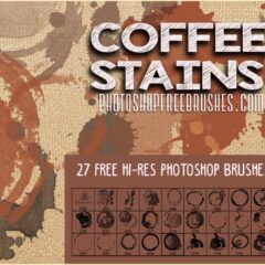 27 Coffee Stains: Free Grunge Photoshop Brushes