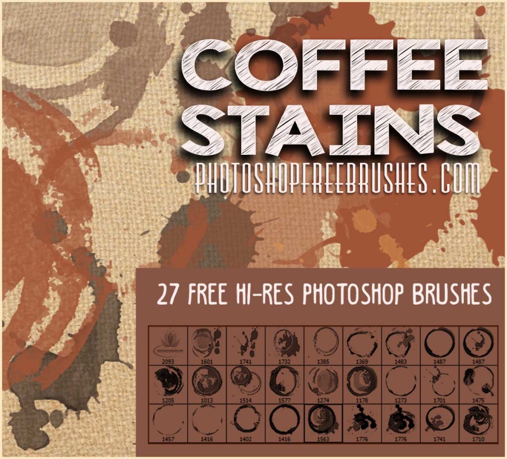 coffee stains grunge brushes