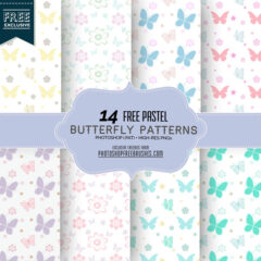14 Butterfly Patterns in Pastel Colors