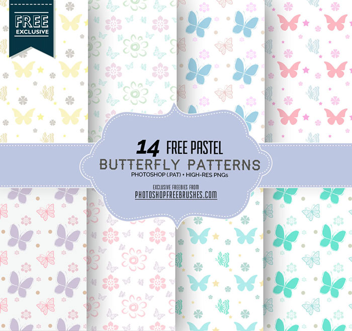 pastel butterfly patterns