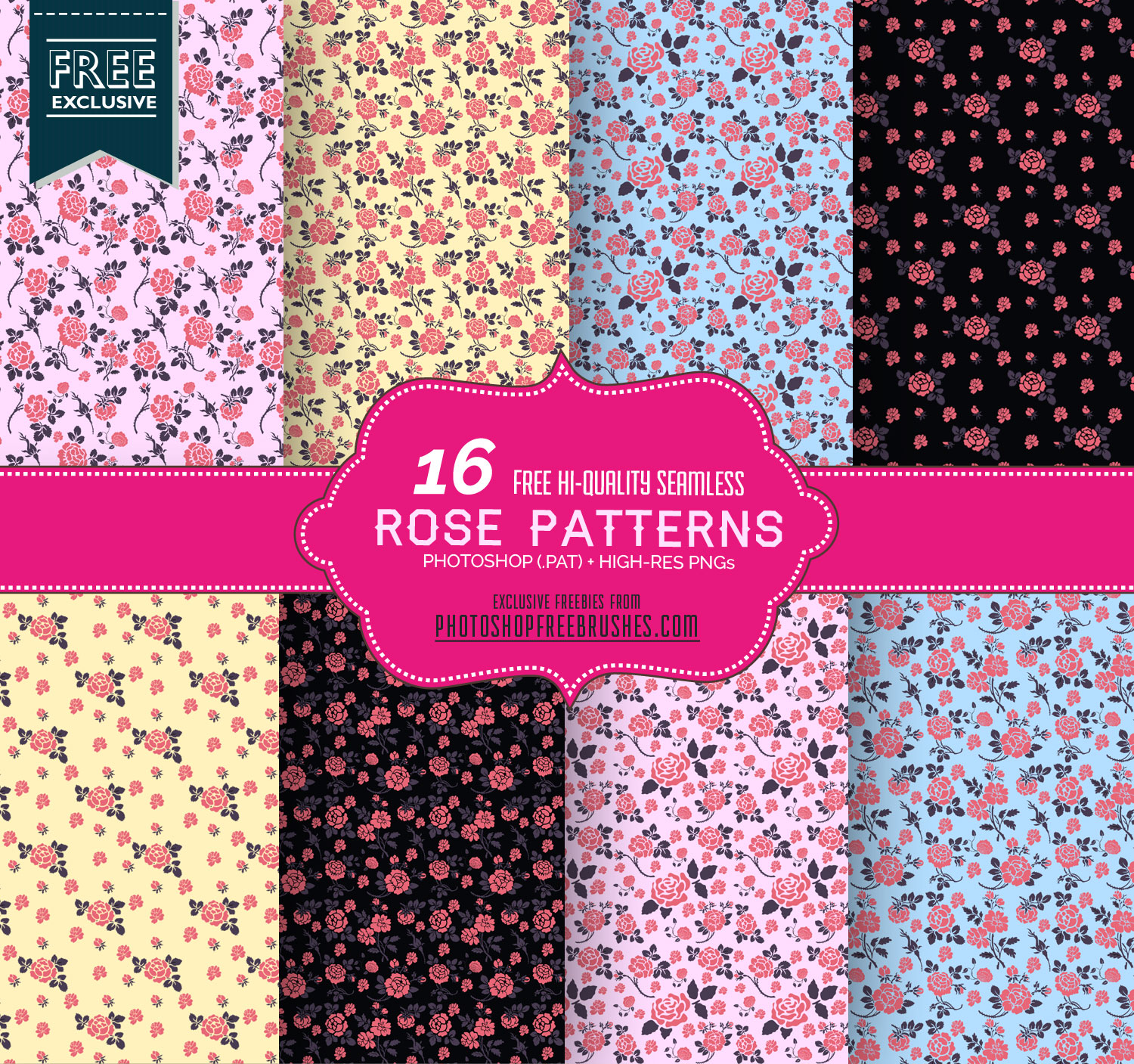 seamless rose flower pattern backgrounds
