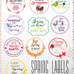 10 Free Spring Tags and Labels Photoshop Brushes