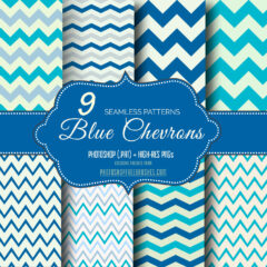 Blue Chevron Seamless Background Patterns