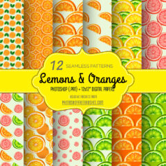 Lemons and Oranges: 12 Free Fruity Patterns