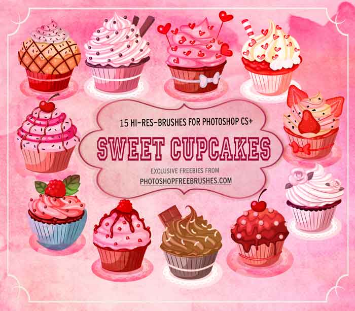 watercolor cupcakes