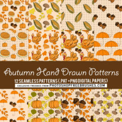 12 Seamless Fall Patterns and Backgrounds