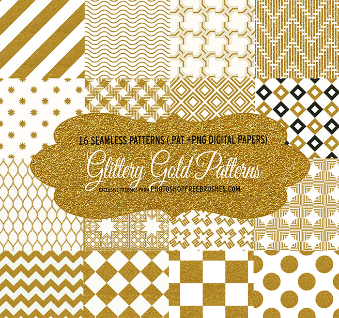 glittery gold patterns