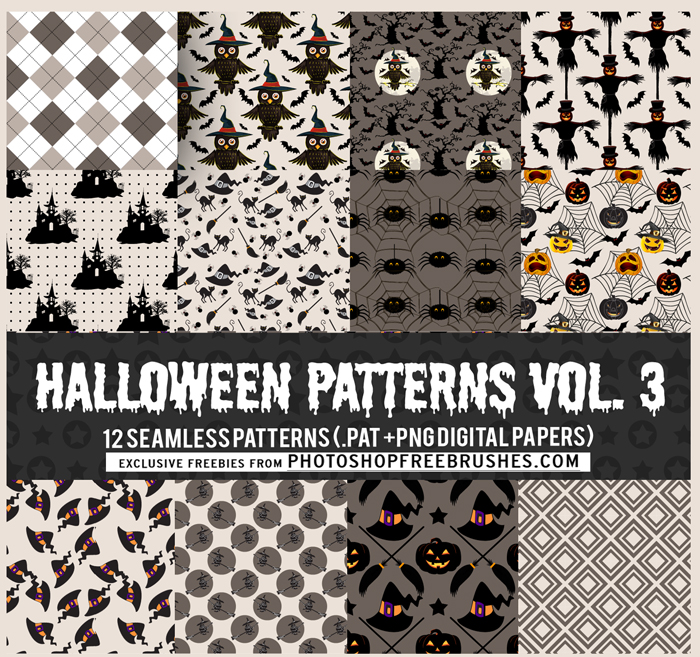 halloween seamless patterns