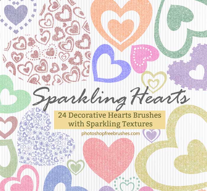 sparkling hearts brushes