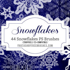 44 High-Quality Snowflakes Photoshop Brushes