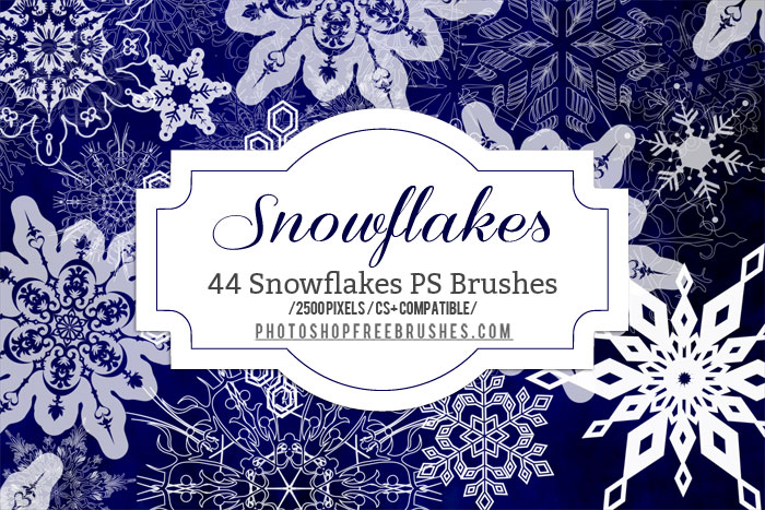 winter snowflakes brushes