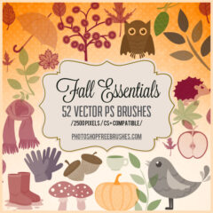 Autumn Essentials: 50+ Photoshop Brushes