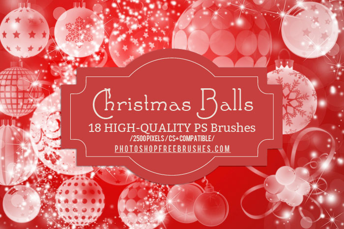 christmas balls brushes