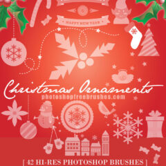 Christmas Ornaments: 42- Hi-Res PS Brushes