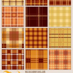 12 Seamless Fall and Autumn Plaid Patterns