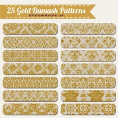 25 Gold Damask Patterns and Backgrounds