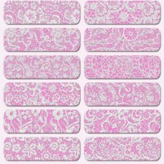 16 Seamless Lace Patterns in Pink and Silver