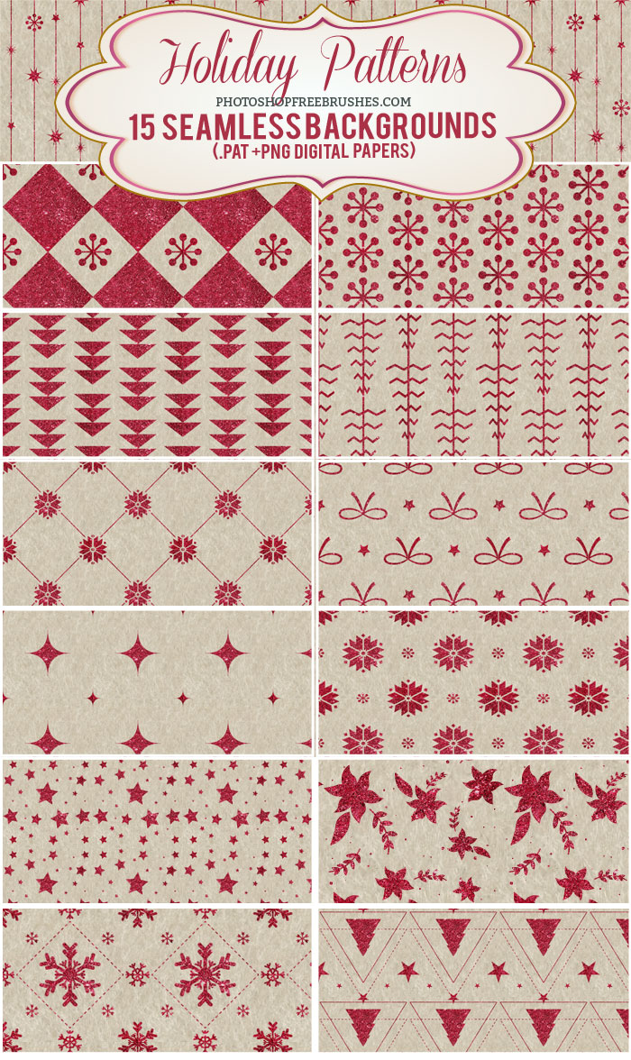 red sparkling holiday patterns