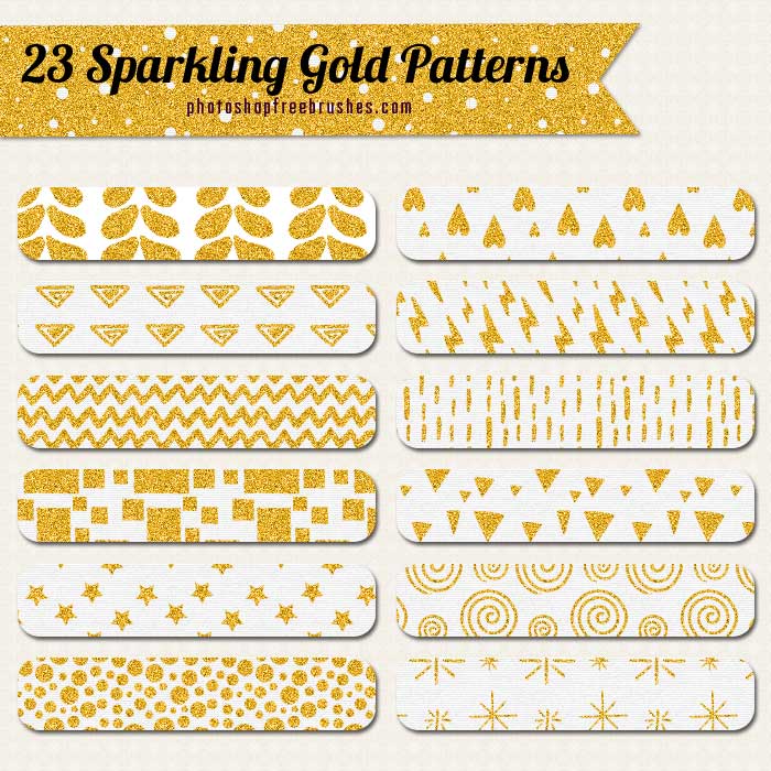 sparkling gold patterns