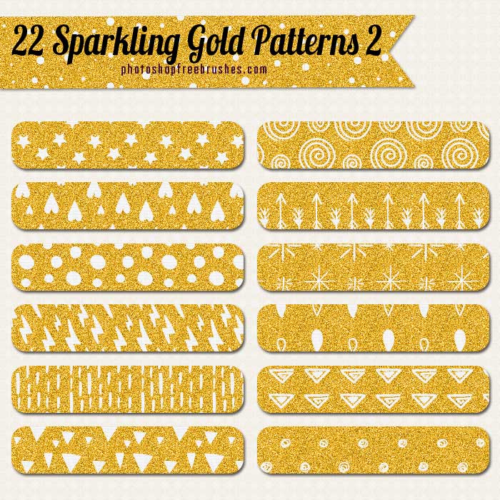 sparkling gold patterns