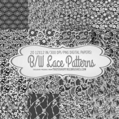 20 Luxurious Black and White Lace Patterns