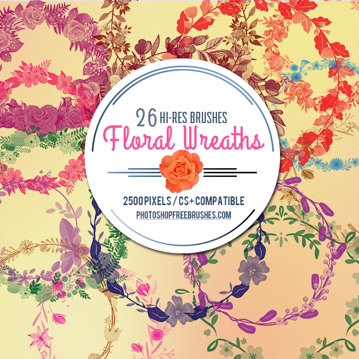 floral wreaths brushes