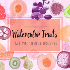 14 Free Watercolor Fruits Brushes for Photoshop