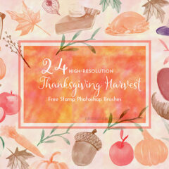 Thanksgiving Harvest: Fruits, Vegetable, Food PS Brushes