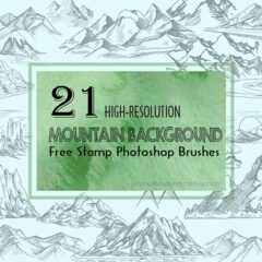 21 High-Quality Mountain Brushes Great as Backgrounds
