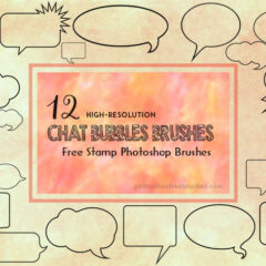 12 Speech and Chat Bubbles Brushes for Photoshop