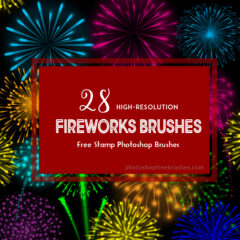 28 Free Fireworks Photoshop Brushes for New Year Celebrations