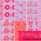 Birthday Girl Patterns:10 Seamless Hot Pink Backgrounds