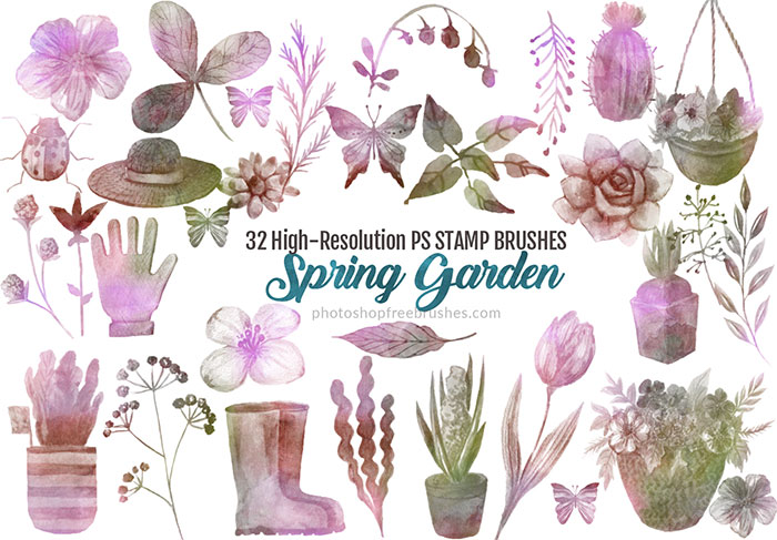 spring garden brushes