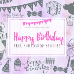 22 Free Happy Birthday Party Brushes for Photoshop