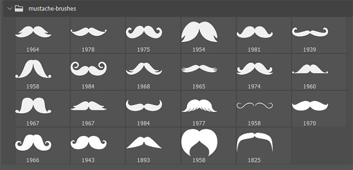 mustache photoshop brushes