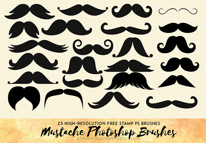 mustache photoshop brushes