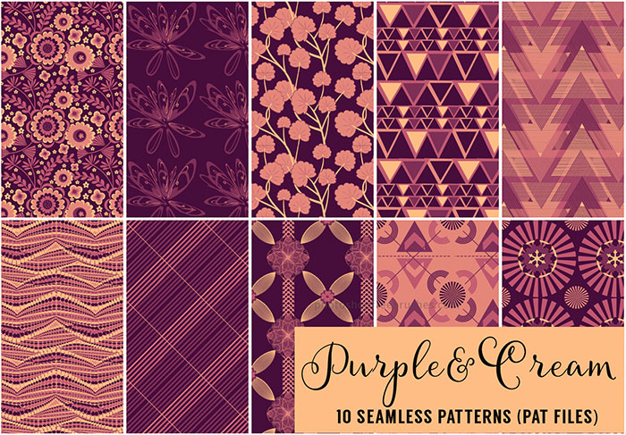 purple cream patterns