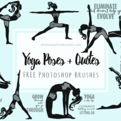 17 Free Yoga Poses Brushes Plus Fitness Quotes