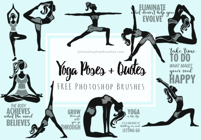 yoga poses brushes