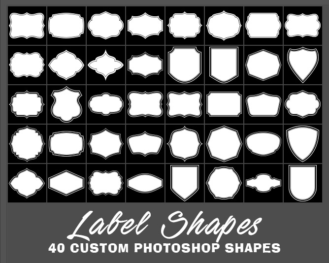 label shapes for photoshop free download